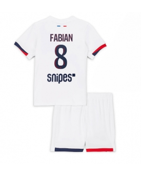 Billige Fotballdrakt Paris Saint-Germain Fabian Ruiz #8 Replika Bortedraktsett Barn 2025-26 Kortermet (med bukser)